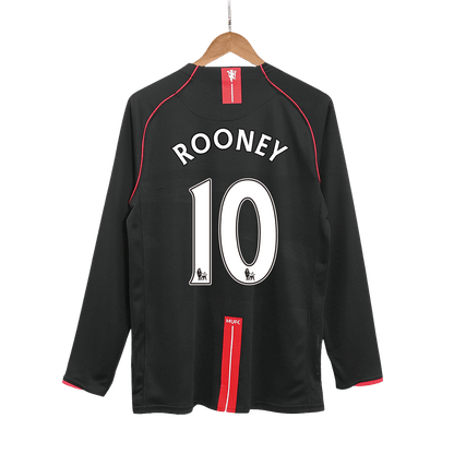 ROONEY #10 Manchester United Bortatröja 2007/08 Retro Tröja
 Svart