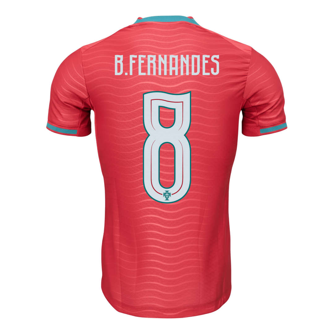 Portugal Tröja B.FERNANDES #8 2026 Hemma Autentisk Röd