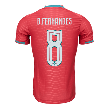 Portugal Tröja B.FERNANDES #8 2026 Hemma Autentisk Röd-8