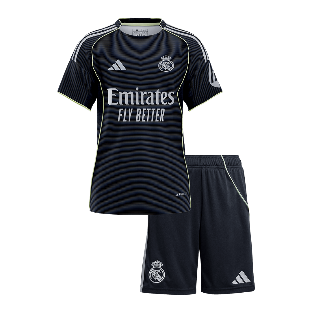Real Madrid Tröja 2025/26 Borta Mörkblå Barn Premium