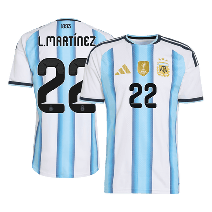 Argentina Tröja L.MARTÍNEZ #22 2026 Hemma Autentisk Blå & Vit