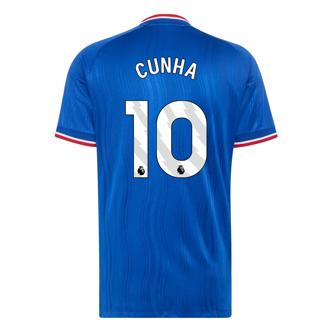Manchester United Tröja CUNHA #10 2026/27 Borta Autentisk Blå-3