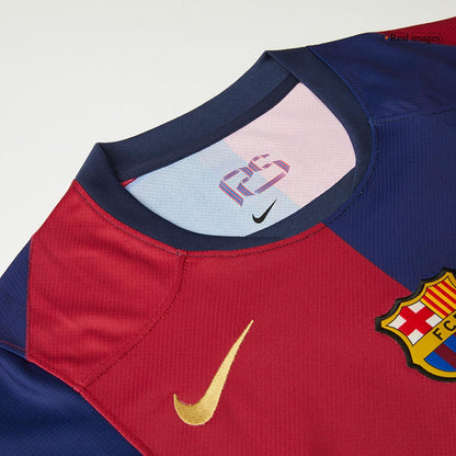 Barcelona Tröja F.DE JONG #21 2024/25 Hemma Röd & Blå-11