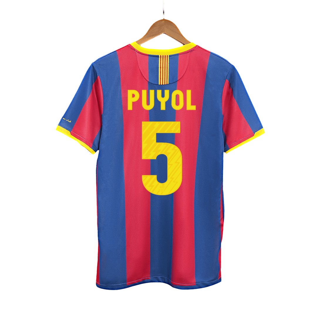 PUYOL #5 Barcelona Hemmatröja 2010/11 Retro Tröja
 Röd & Blå