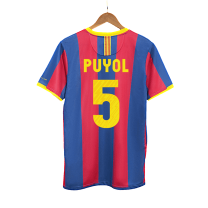 PUYOL #5 Barcelona Hemmatröja 2010/11 Retro Tröja
 Röd & Blå