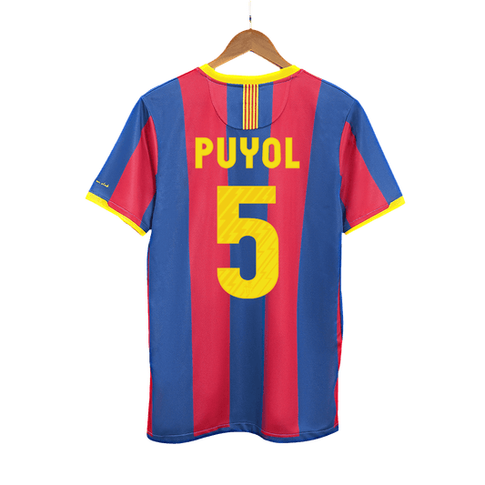 PUYOL #5 Barcelona Hemmatröja 2010/11 Retro Tröja
 Röd & Blå