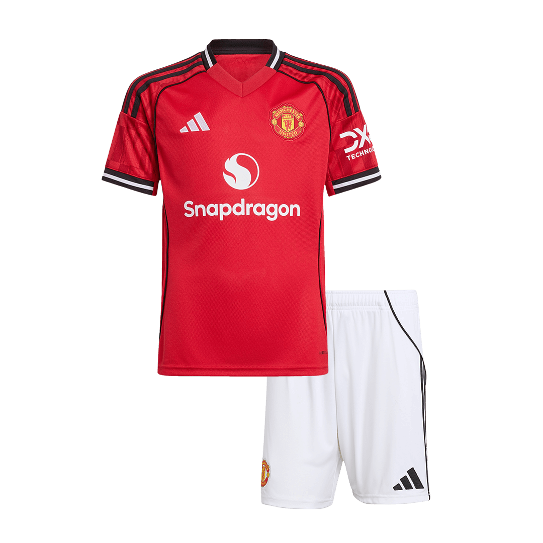 Manchester United Tröja 2025/26 Hemma Röd Barn