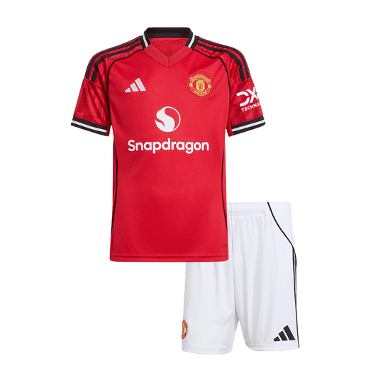 Manchester United Tröja 2025/26 Hemma Röd Barn