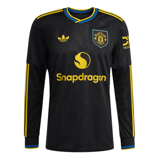 Manchester United Tröja 2025/26 Tredje Långärmad Svart