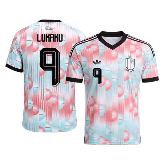 Belgien Tröja LUKAKU #9 2026 Borta Blue&Pink