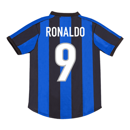 RONALDO #9 Inter Milan Hemmatröja 1999/00 Retro Tröja
 Blå och svart
