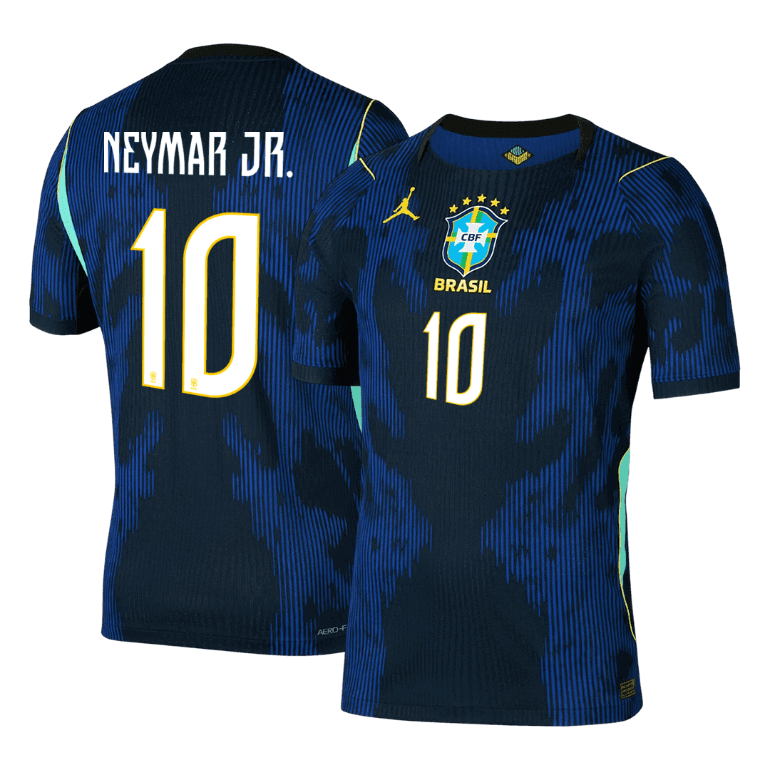 Brasilien Tröja NEYMAR JR. #10 2026 Borta Autentisk Mörkblå
