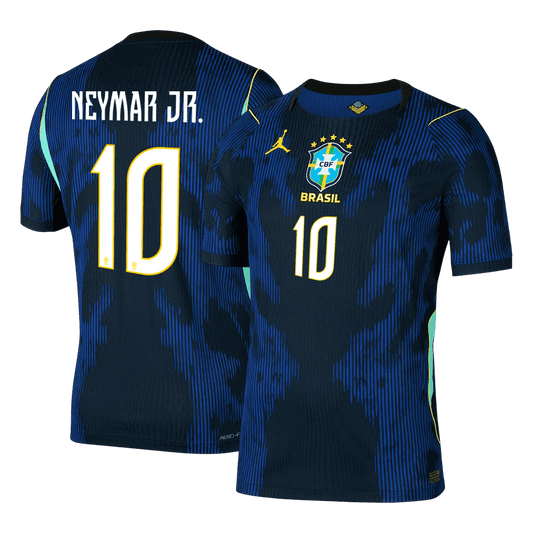 Brasilien Tröja NEYMAR JR. #10 2026 Borta Autentisk Mörkblå