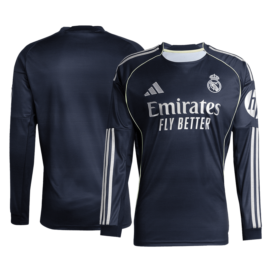 Real Madrid Tröja 2025/26 Borta Långärmad Mörkblå-11
