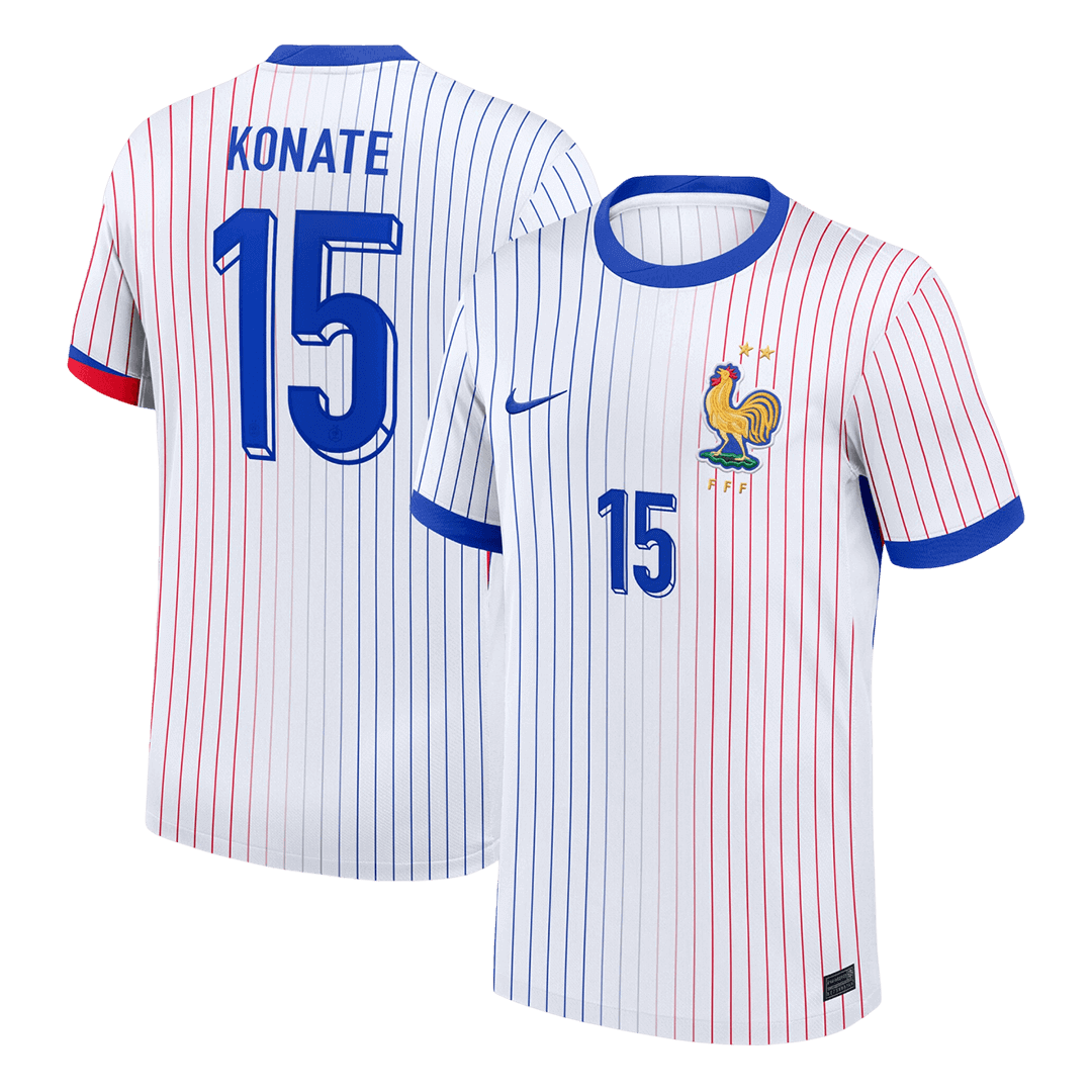 Frankrike Tröja KONATE #15 Euro 2024 Borta Vit