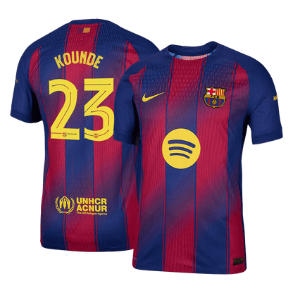 Barcelona Tröja KOUNDE #23 2025/26 Hemma Röd & Blå - UCL