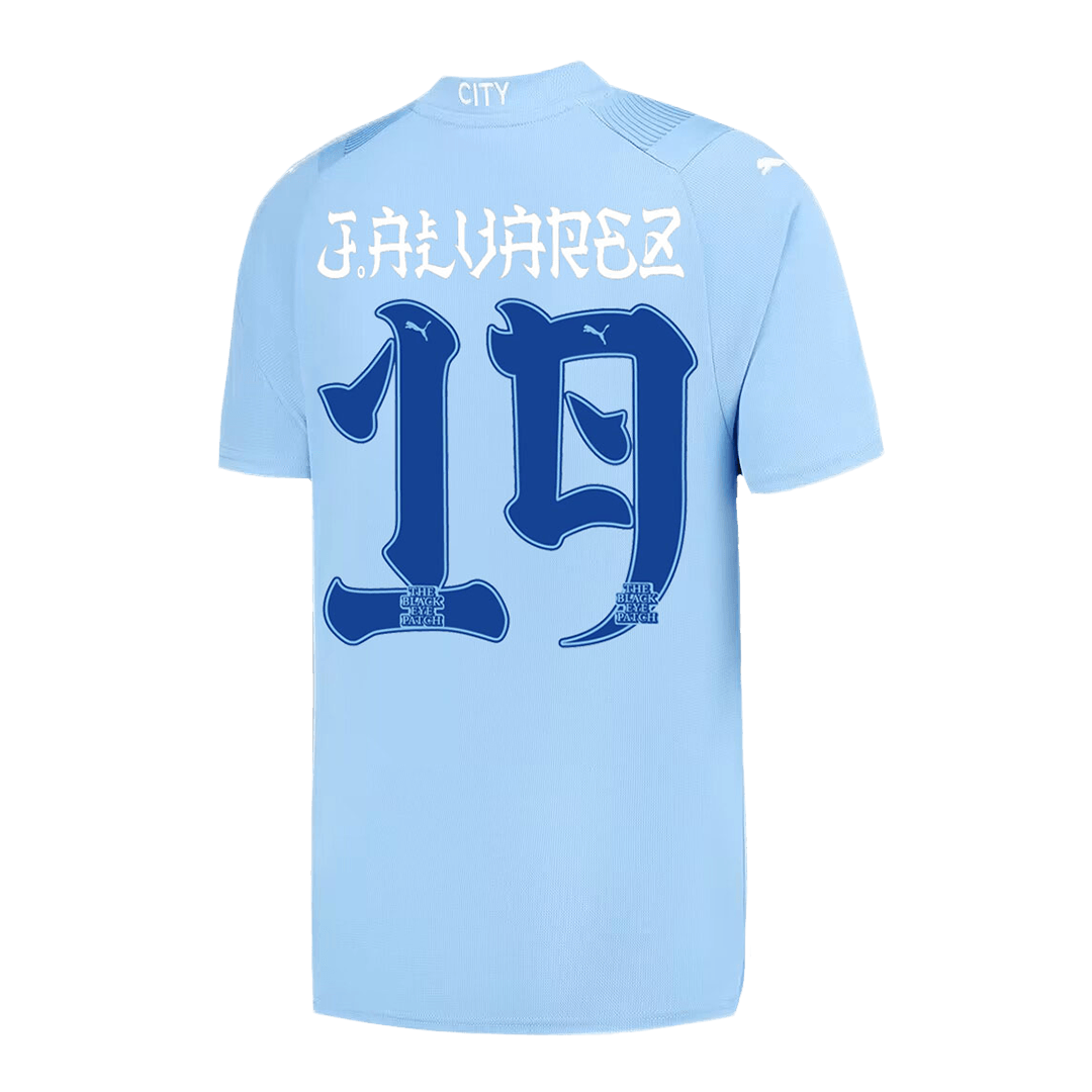Manchester City Tröja J.ALVAREZ #19 2023/24 Hemma Blå