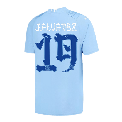 Manchester City Tröja J.ALVAREZ #19 2023/24 Hemma Blå