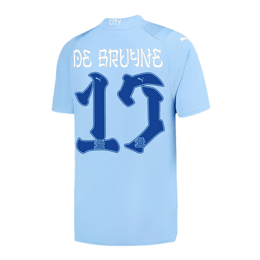 Manchester City Tröja DE BRUYNE #17 2023/24 Hemma Blå