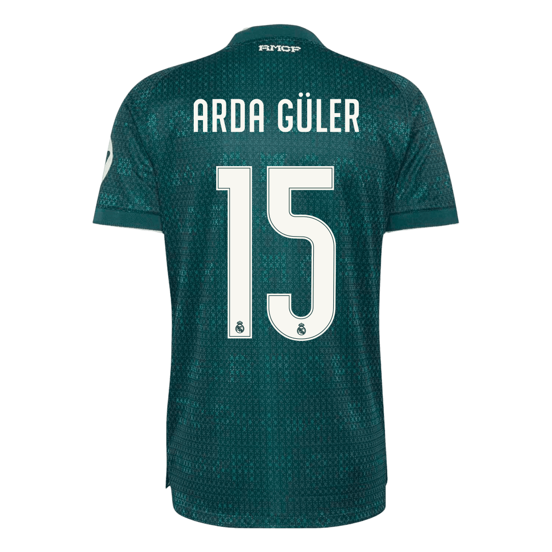 Real Madrid Tröja ARDA GÜLER #15 2026/27 Borta Autentisk Grön
