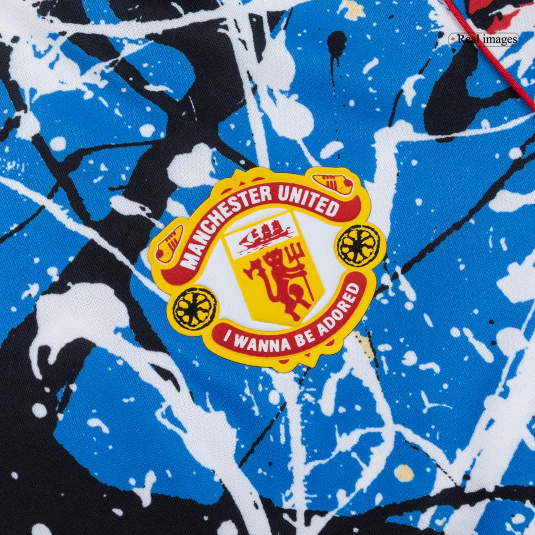 Manchester United Tröja 2025/26 Före match Blå-5