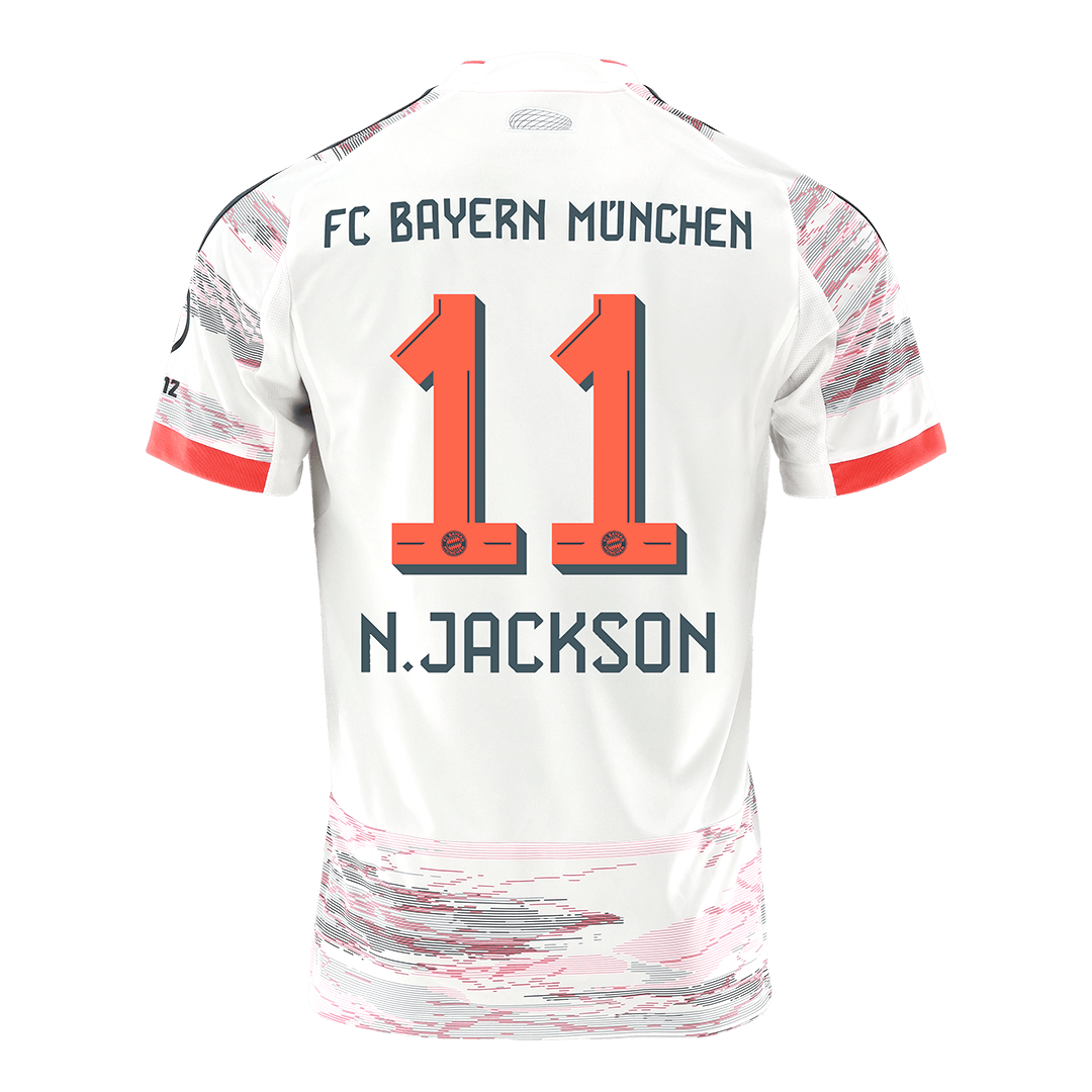 Bayern Munich Tröja N.JACKSON #11 2025/26 Borta Vit-13