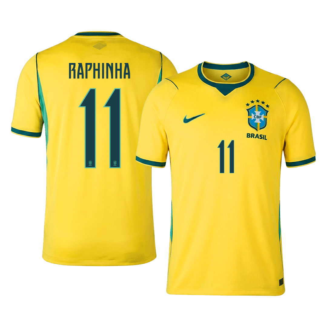 Brasilien Tröja RAPHINHA #11 2026 Hemma Gul