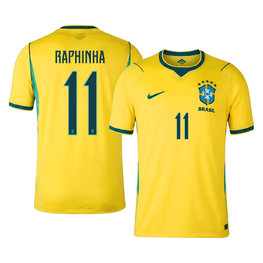 Brasilien Tröja RAPHINHA #11 2026 Hemma Gul