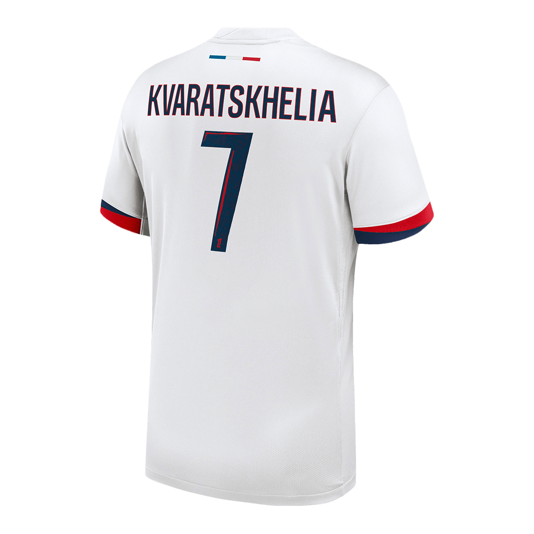 PSG Tröja KVARATSKHELIA #7 2025/26 Borta Vit-11