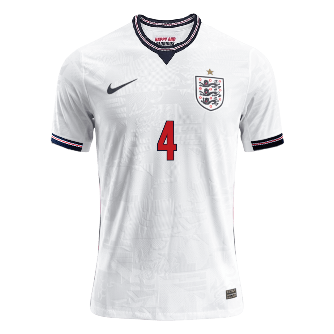 England Tröja RICE #4 2026 Hemma Autentisk Vit-8