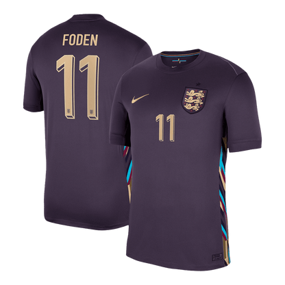 England Tröja FODEN #11 Euro 2024 Borta Lila