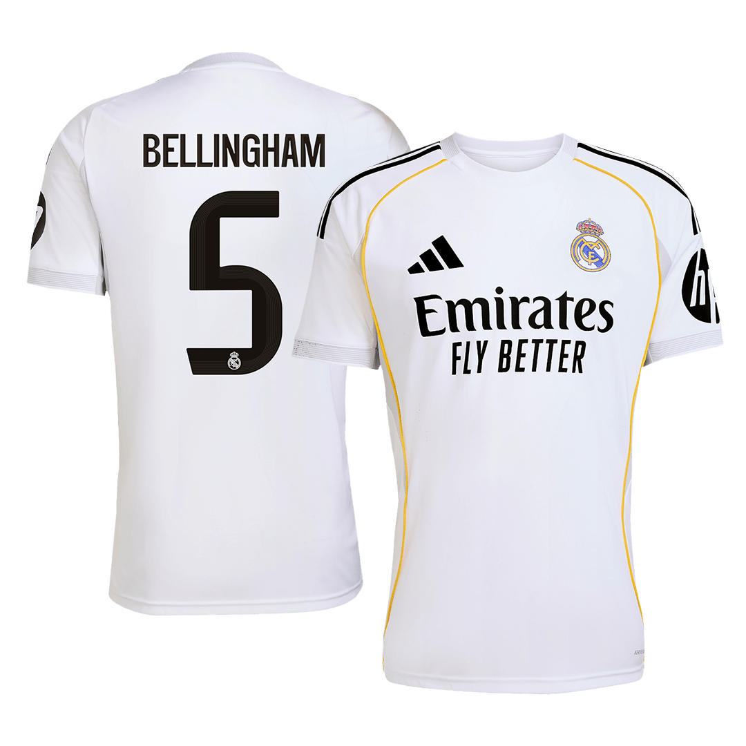 BELLINGHAM #5 Real Madrid Tröja 2025/26 Hemma Premium Vit