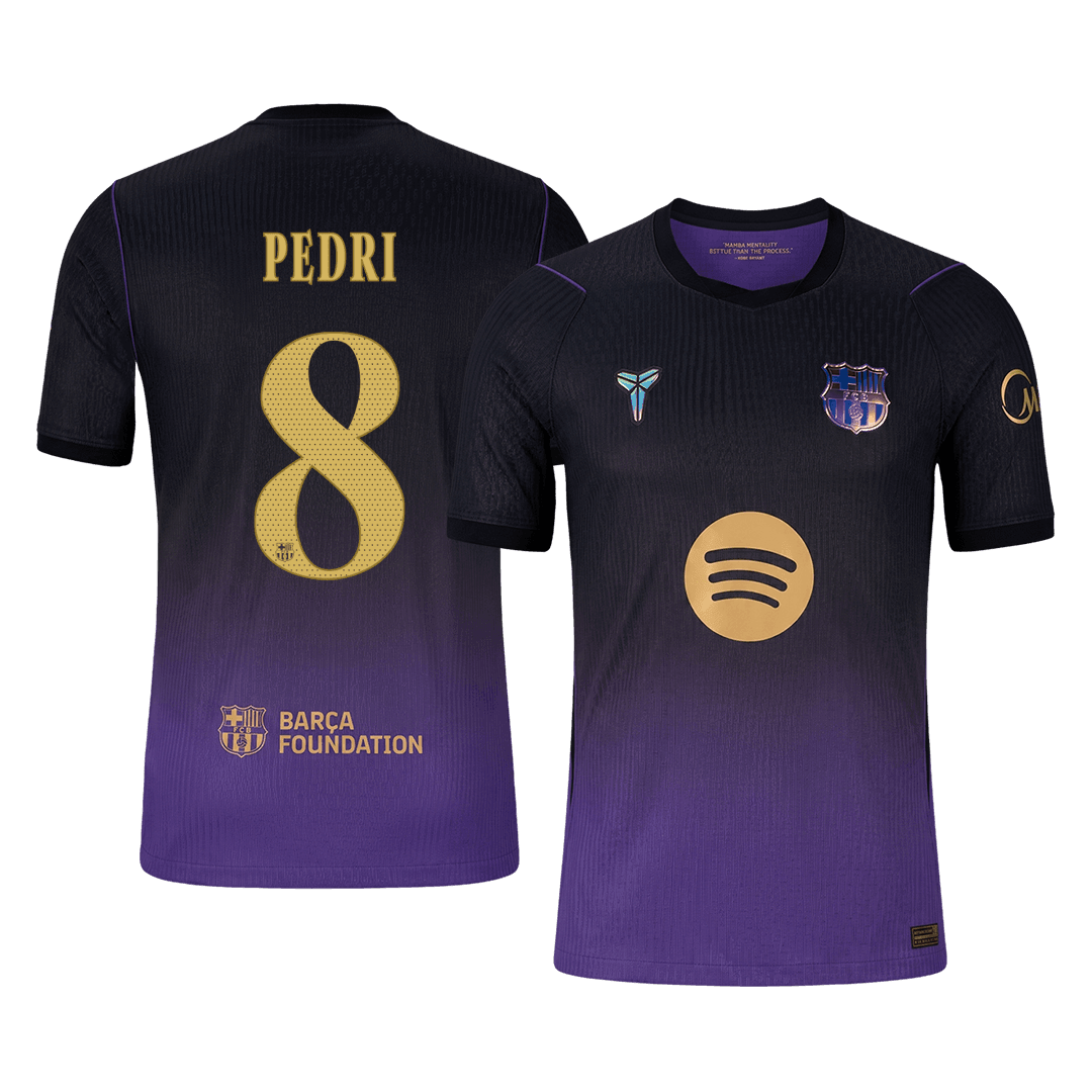 Barcelona Tröja PEDRI #8 2026/27 Borta Autentisk Black/Purple - UCL