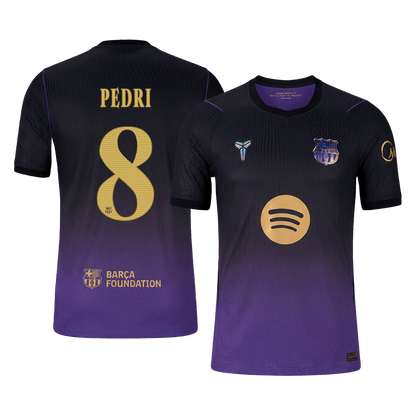 Barcelona Tröja PEDRI #8 2026/27 Borta Autentisk Black/Purple - UCL