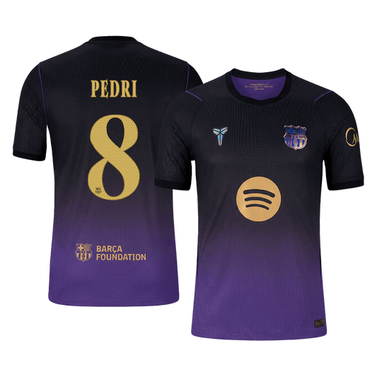 Barcelona Tröja PEDRI #8 2026/27 Borta Autentisk Black/Purple - UCL