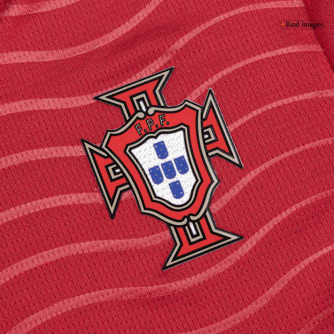 Portugal Tröja B. FERNANDES #8 2026 Hemma Röd Barn Premium-9