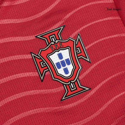 Portugal Tröja B. FERNANDES #8 2026 Hemma Röd Barn Premium-9