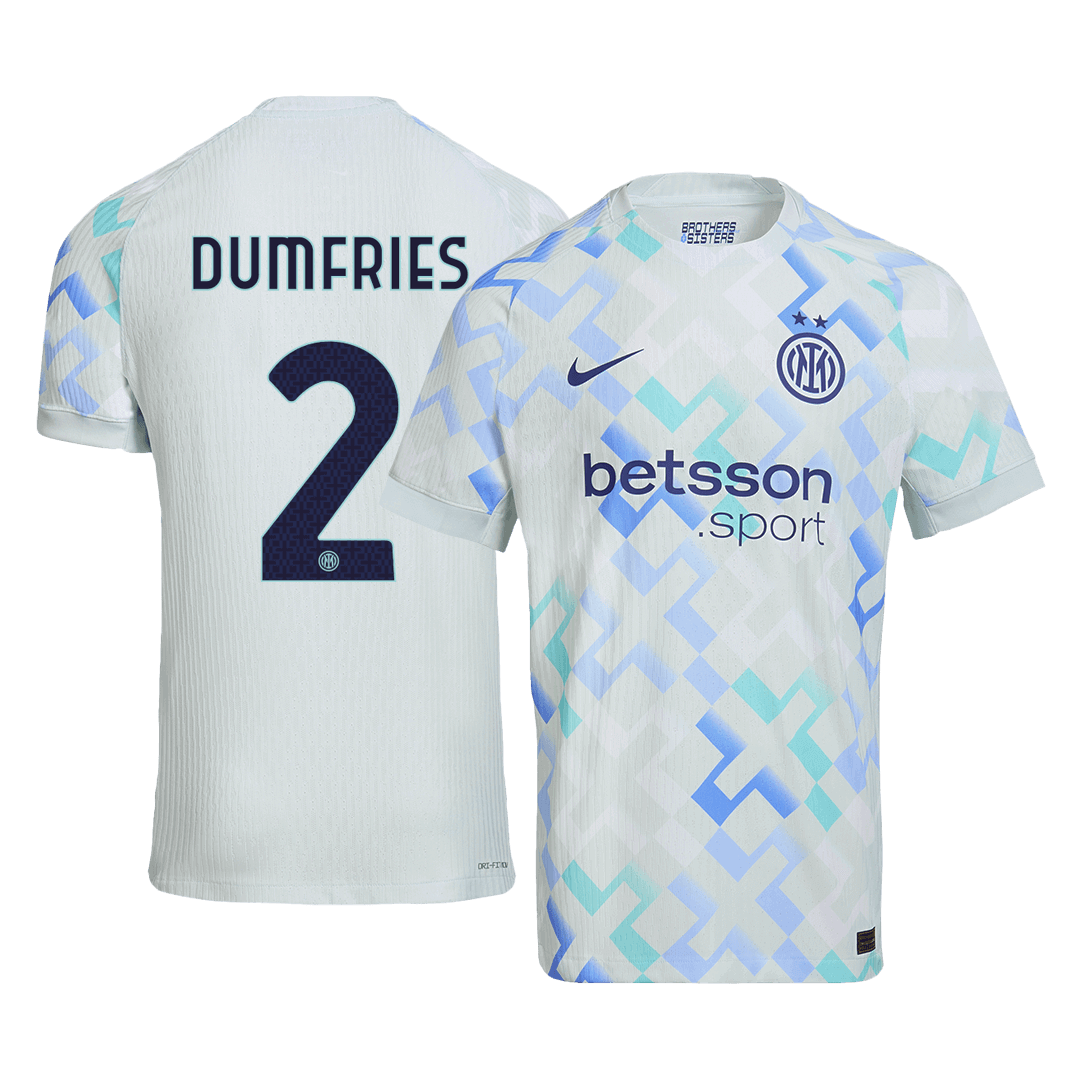 Inter Milan Tröja DUMFRIES #2 2025/26 Borta Autentisk Blå