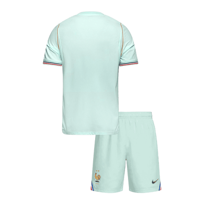 Frankrike Tröja 2026 Borta Mint Green Barn-11