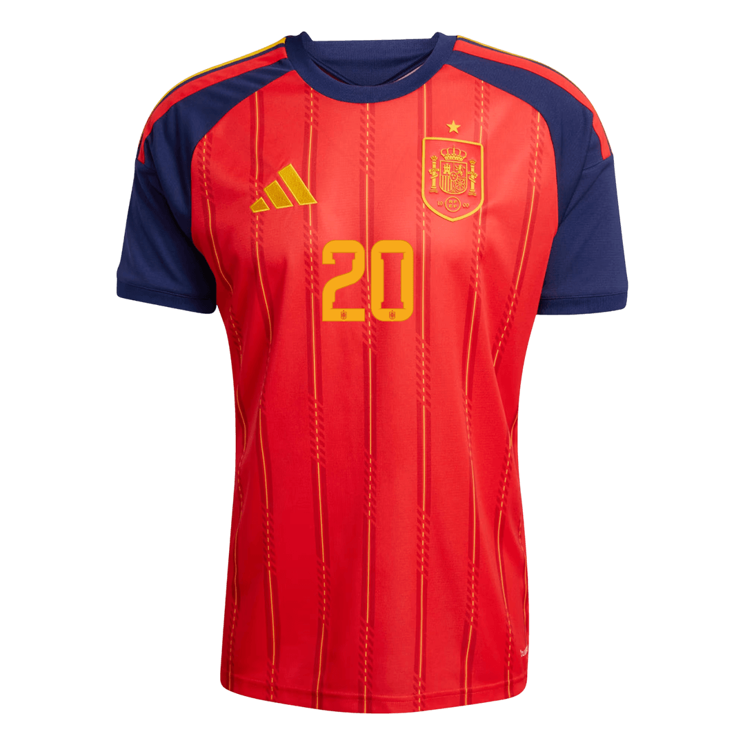 PEDRI #20 Spanien Tröja 2026 Hemma Premium Röd-2