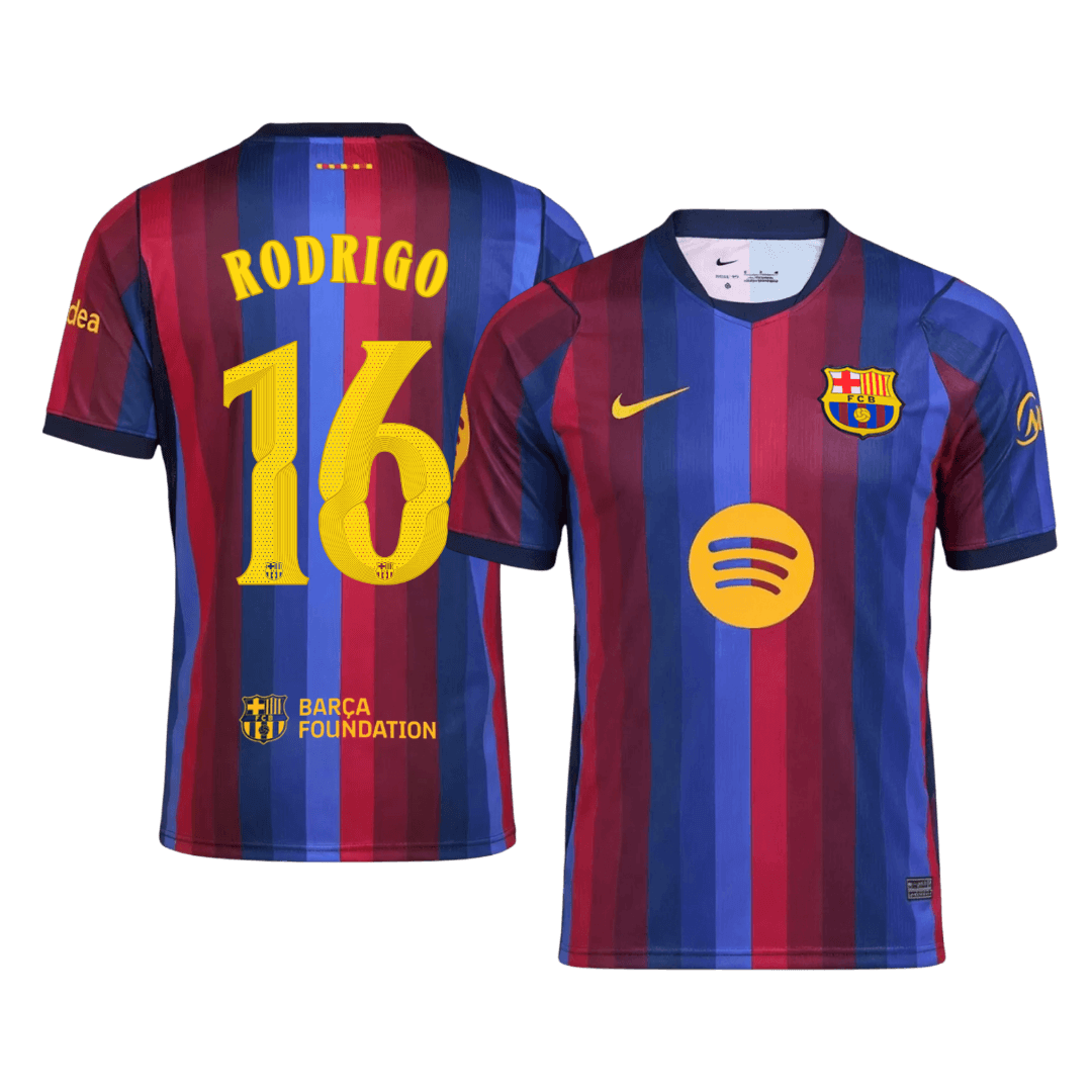 Barcelona Tröja RODRIGO #16 2026/27 Hemma Blue&Garnet - UCL