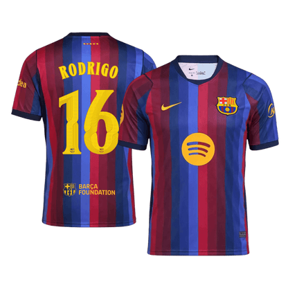 Barcelona Tröja RODRIGO #16 2026/27 Hemma Blue&Garnet - UCL