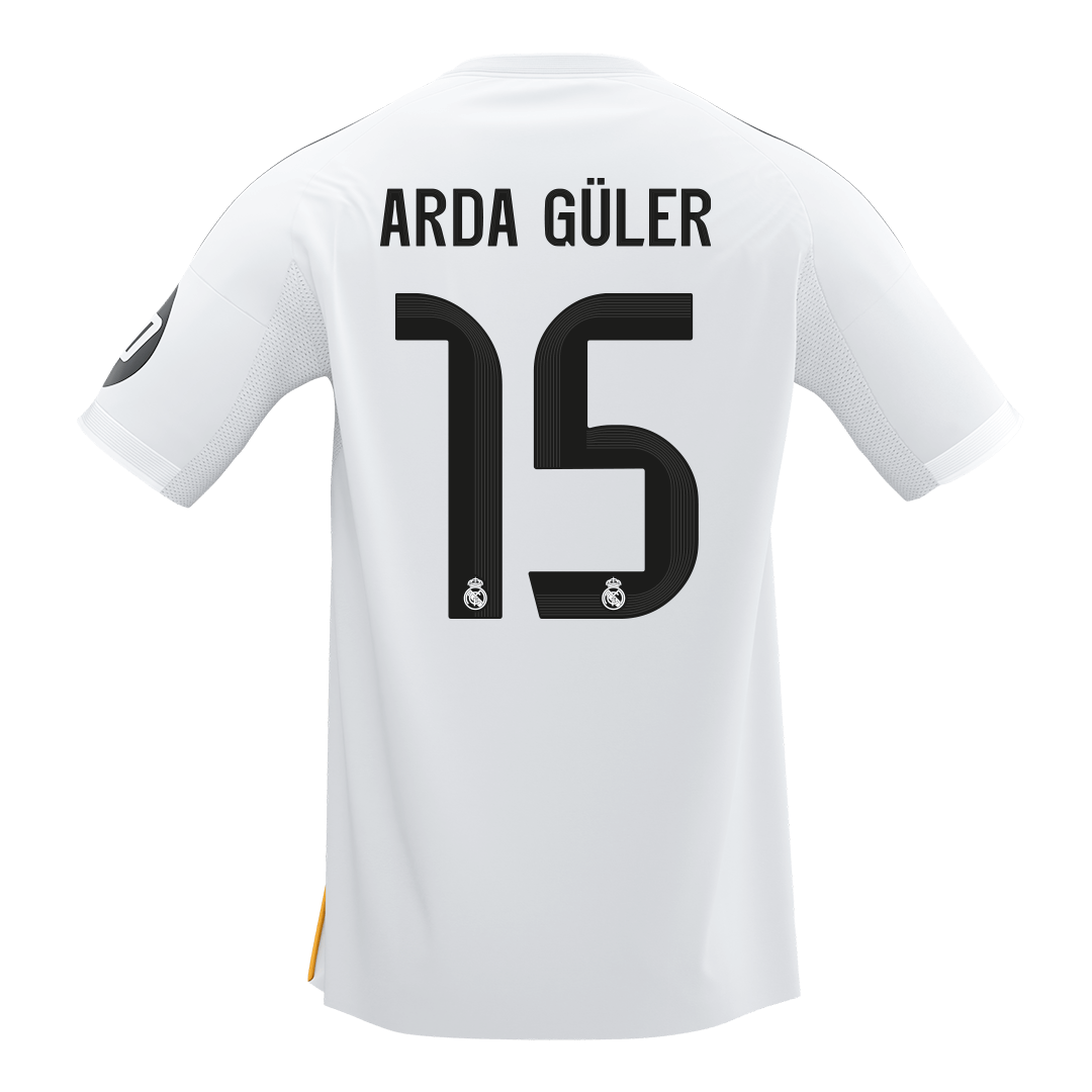 ARDA GÜLER #15 Real Madrid Tröja 2025/26 Hemma Premium Vit