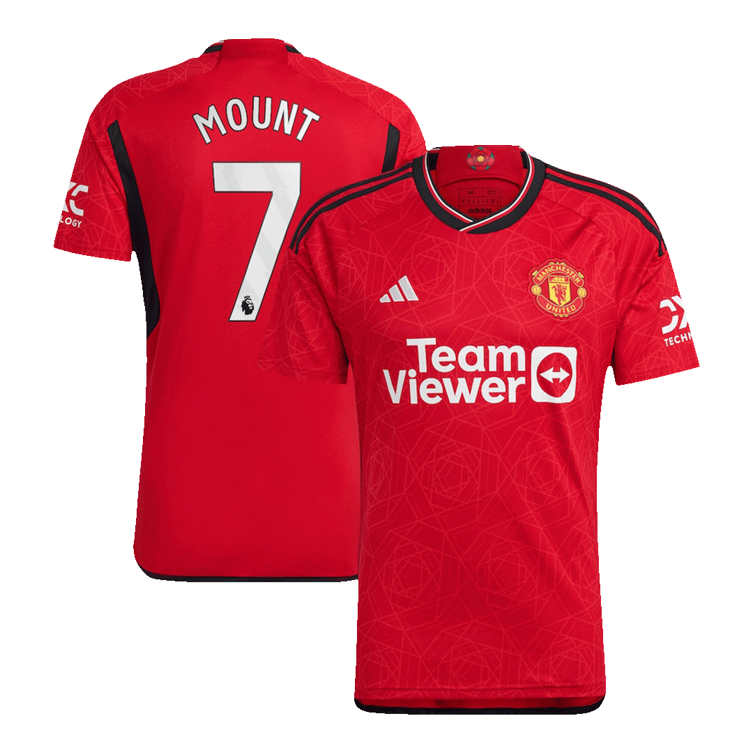Manchester United Tröja MOUNT #7 2023/24 Hemma Röd