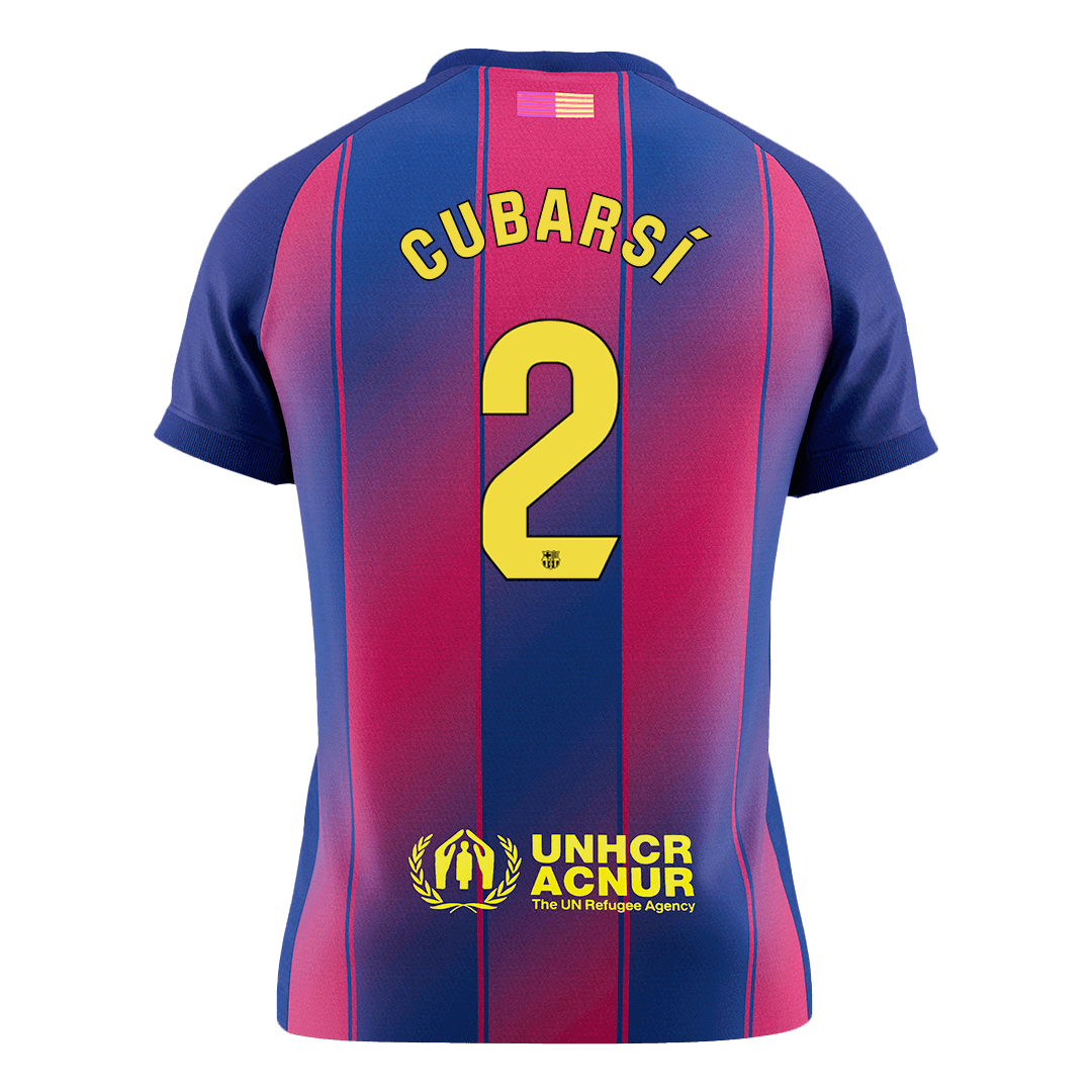 CUBARSÍ #2 Barcelona Tröja 2025/26 Hemma Premium Röd & Blå
