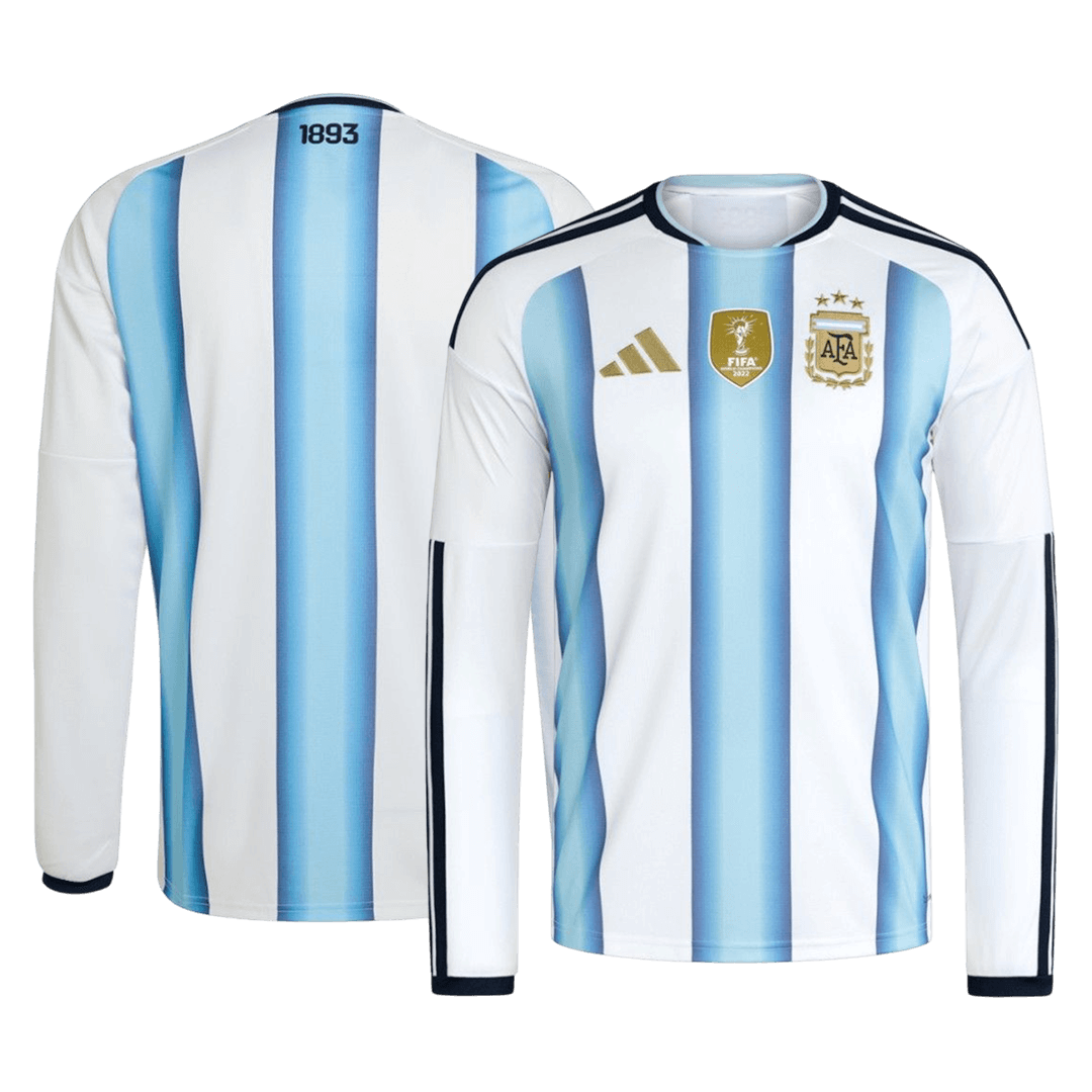 Argentina Tröja 2026 Hemma Långärmad Blå & Vit-10