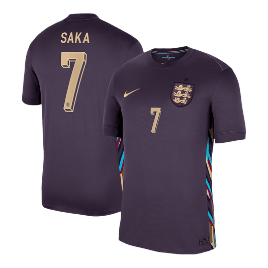 England Tröja SAKA #7 Euro 2024 Borta Lila