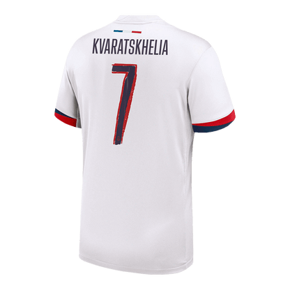 PSG Tröja KVARATSKHELIA #7 2025/26 Borta Vit - UCL-11