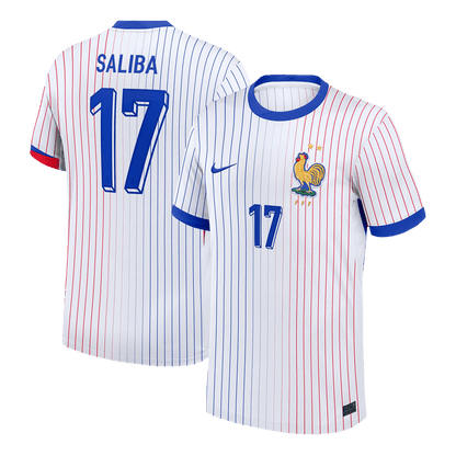 Frankrike Tröja SALIBA #17 Euro 2024 Borta Vit