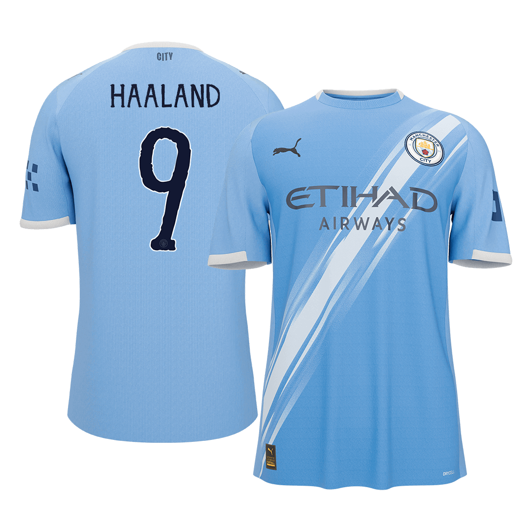 HAALAND #9 Manchester City Tröja 2025/26 Hemma Premium Blå